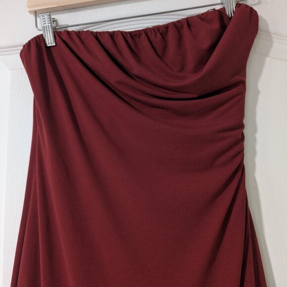 NWT Free People | Hayley Strapless Midi Dress In Russet Acorn - Picture 8 of 10